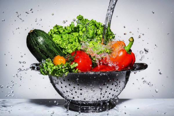 Washed vegetables
