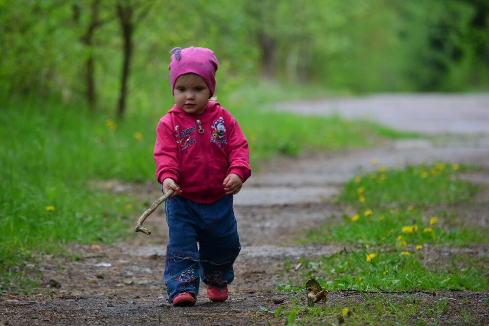 Child on a walk