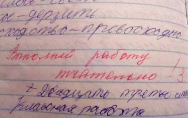 Отдельный жанр литературы - замечания учителей в школьных дневниках