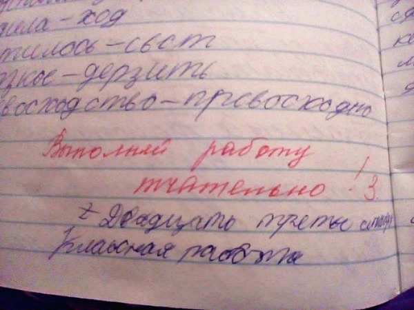 Подборка нелепых учительских ошибок в тетрадях или какие грамотеи учат наших детей