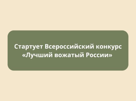 Стартует Всероссийский конкурс «Лучший вожатый России»