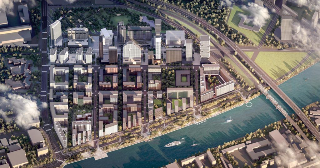 На набережной Марка Шагала построят новый мост через старое русло Москвы-реки