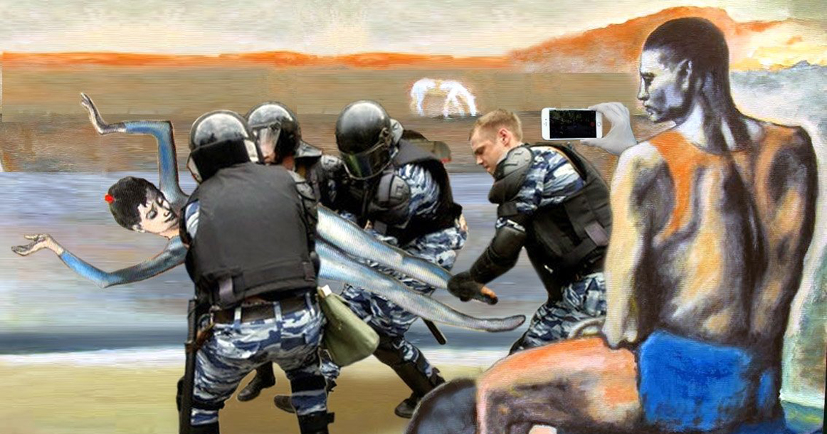 В Москве появляется новый соц-арт, посвященный протестам