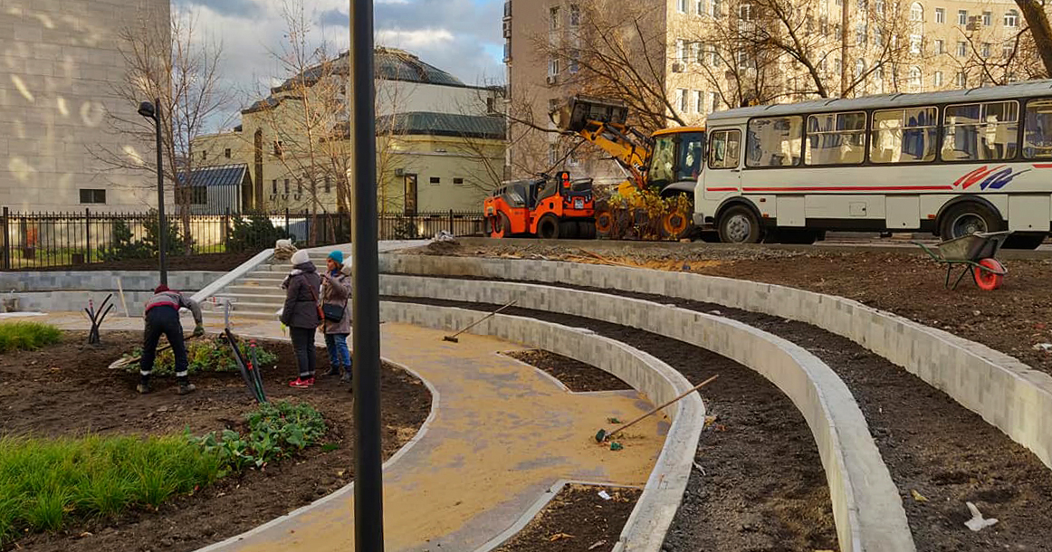 На днях откроется многострадальный народный сквер на Цветном бульваре