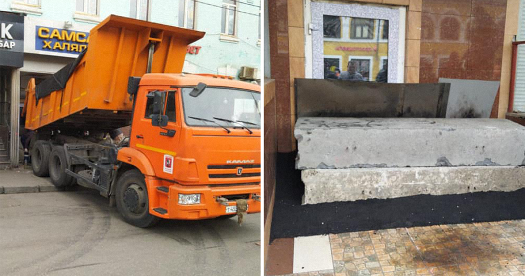На Золоторожском Валу забетонировали кафе, которое не хотело закрываться на период самоизоляции