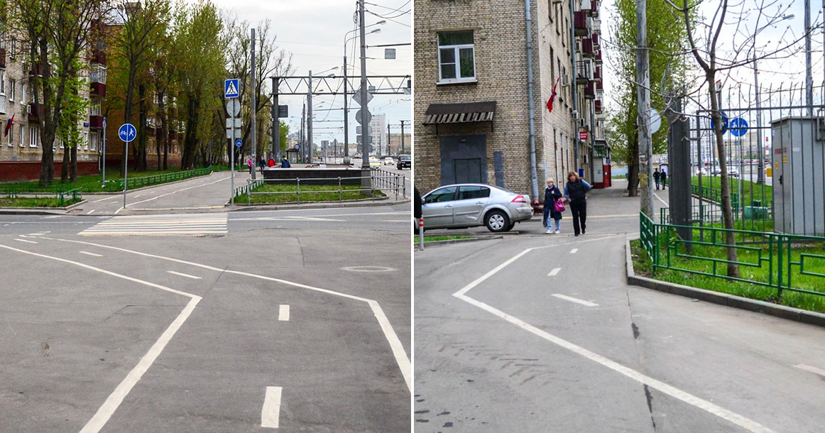 Жители Коптево добились своего — «пьяную» велодорожку на Большой Академической переделают