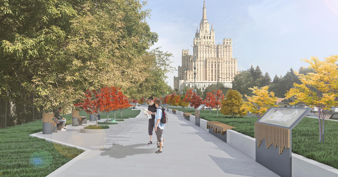Конюшковскую улицу благоустроят в 2022 году широкими тротуарами и поднятым выше дороги газоном