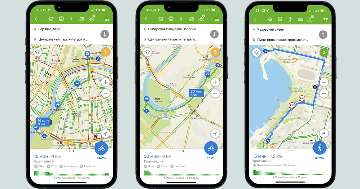 2GIS впервые представил специальный навигатор для велосипедистов и самокатчиков