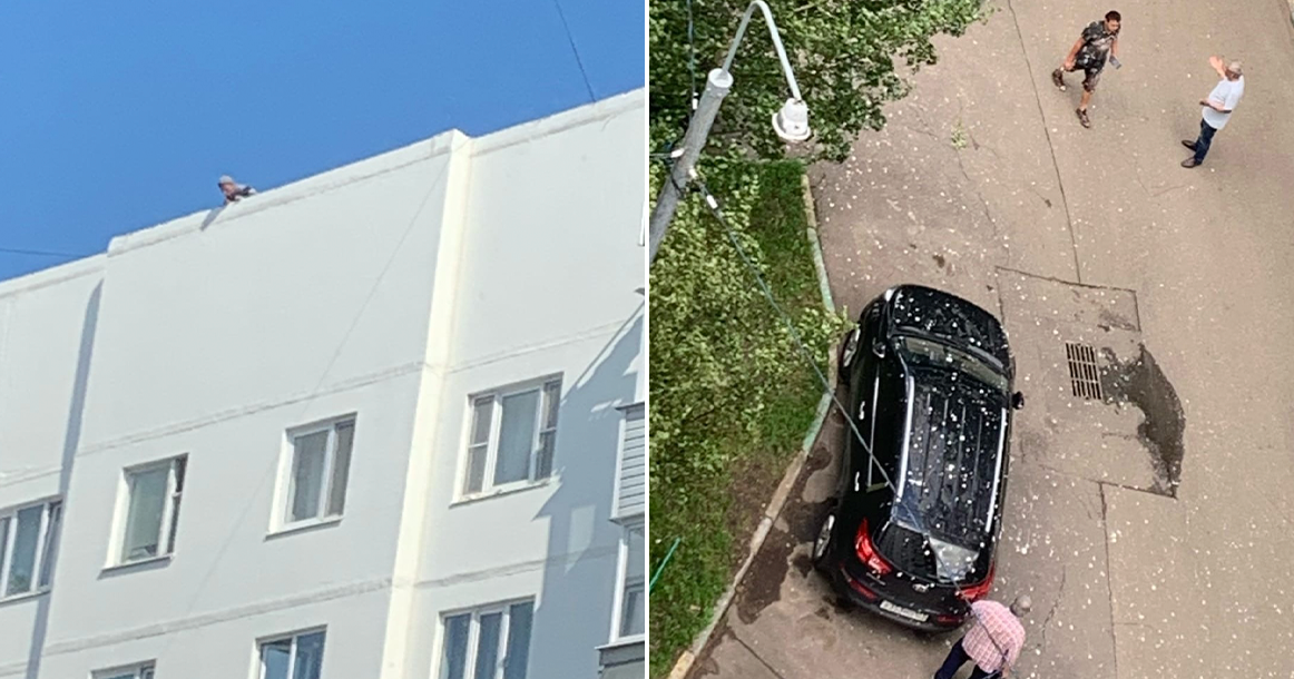 На улице Мусы Джалиля покрасили дом, а заодно и все машины рядом
