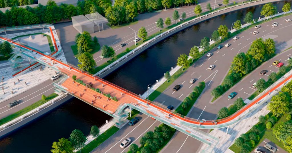 У Бауманки через Яузу построят пешеходный мост с амфитеатром