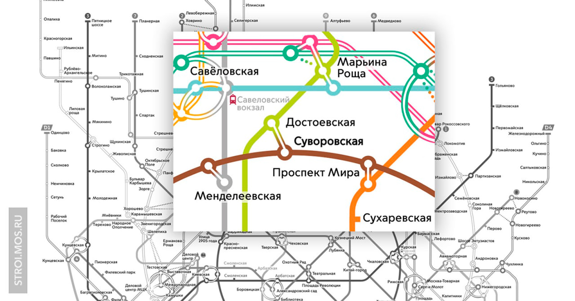 После открытия «Суворовской» станции «Проспект Мира» станут свободнее на 30%