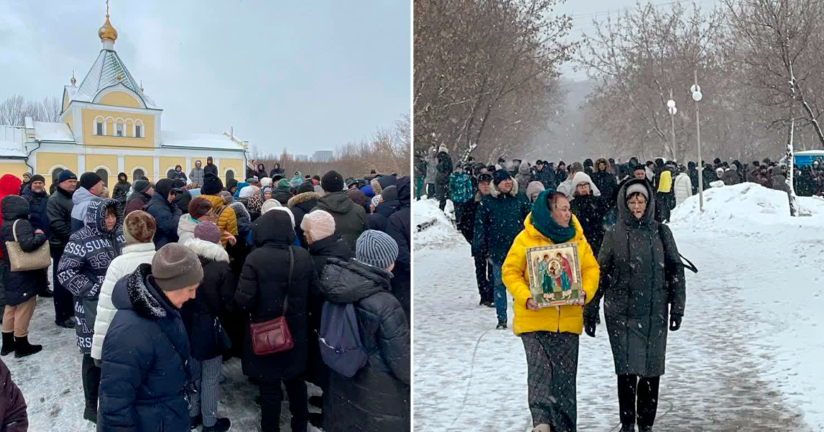 В Косино-Ухтомском люди выходят на «прогулки» против постройки мечети у Святого озера