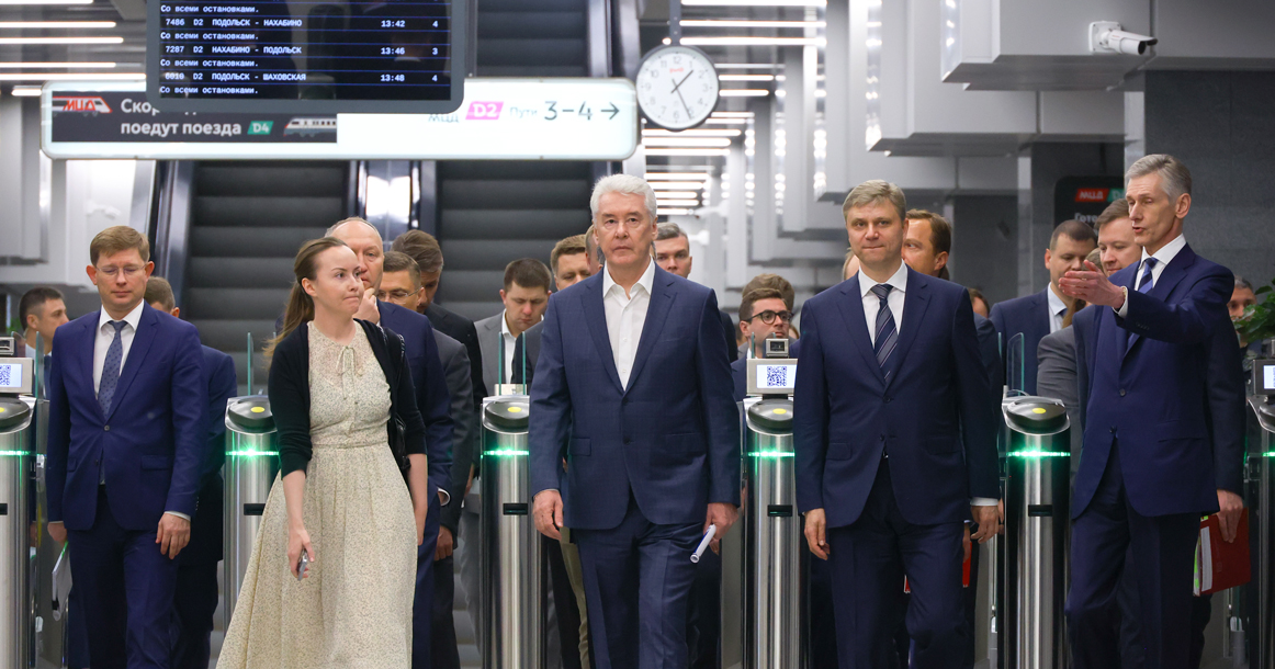 Собянин открыл станцию «Площадь трех вокзалов» на МЦД-4