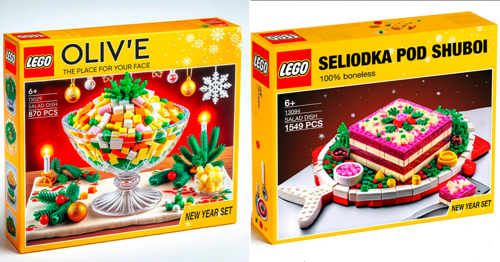 Нейросеть представила, как могли бы выглядеть наборы Lego на тему русского Нового года