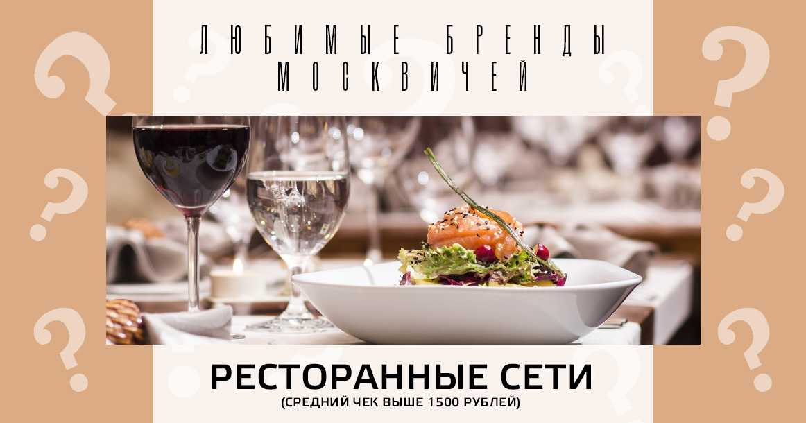 Голосование «Любимые бренды москвичей»: ресторанные сети (средний чек выше 1500 рублей)