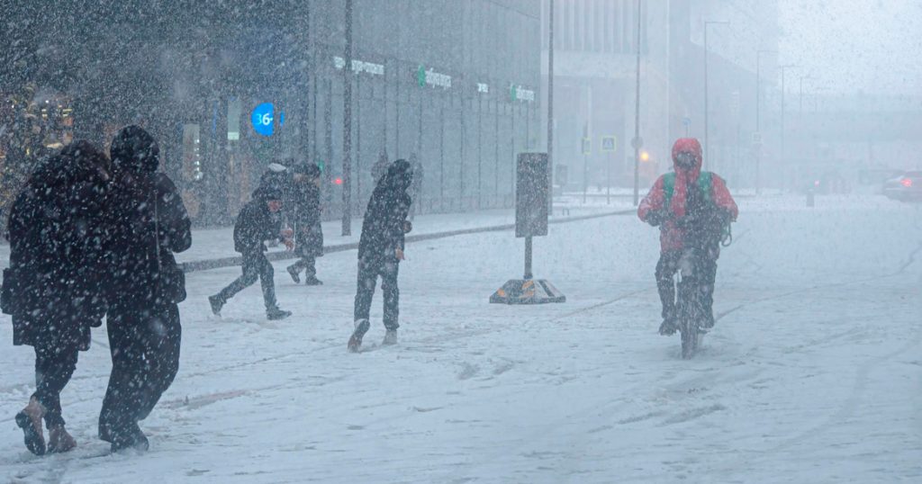 Москву накрыл снежный буран