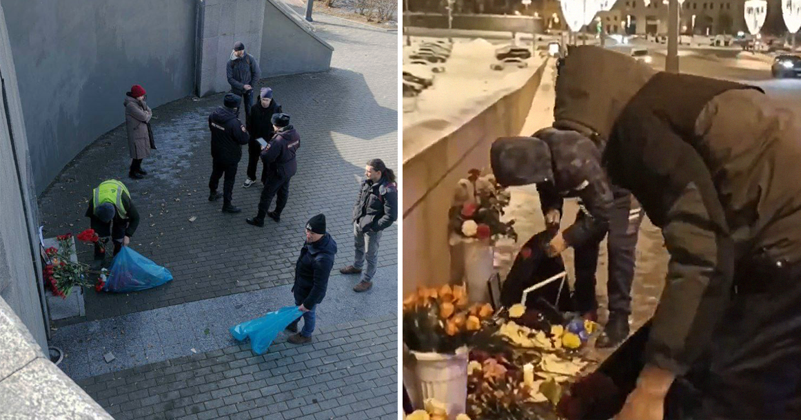 Неизвестные разрушили стихийные мемориалы Алексею Навальному*