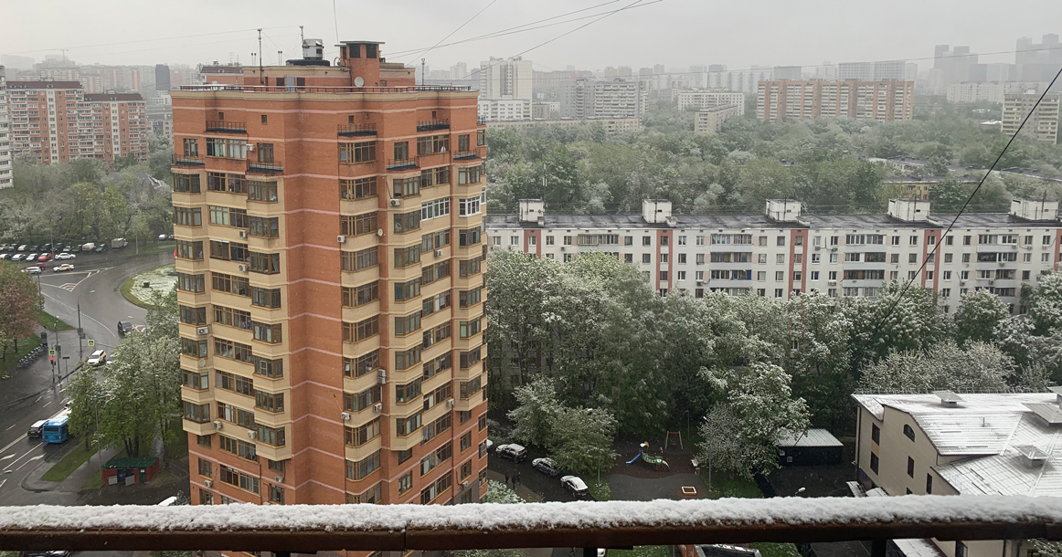 В Москве выпал майский снег, а горячую воду начнут отключать уже на следующей неделе