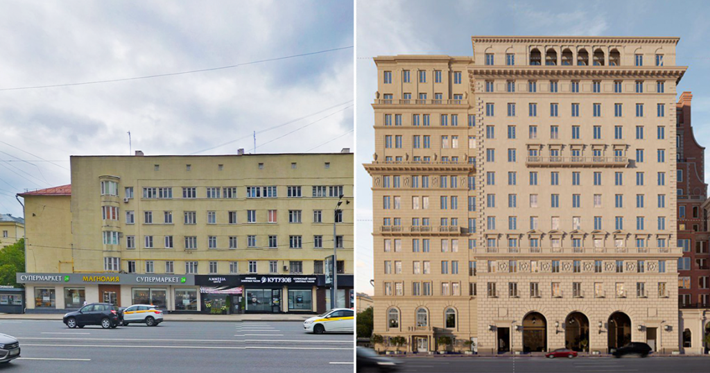 На Кутузовском на месте пятиэтажного дома построят высотку в стиле «неоампирский классицизм»
