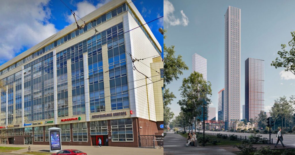 На Шаболовке начали снос бизнес-центра рядом с метро для строительства премиального ЖК