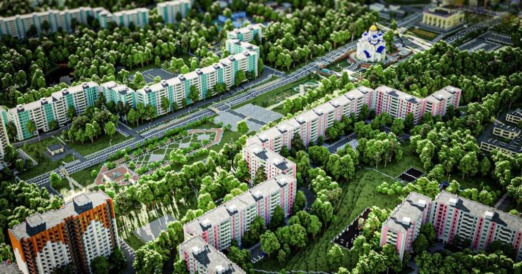 Москвич построил район Ясенево в «Майнкрафте»
