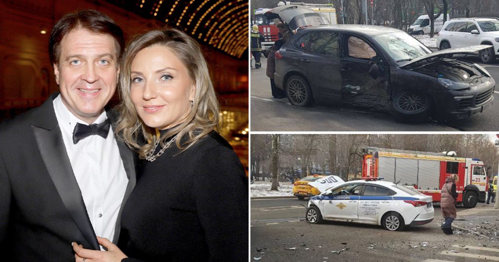 Porsche жены актера Дениса Матросова столкнулся с машиной полиции в Лианозово