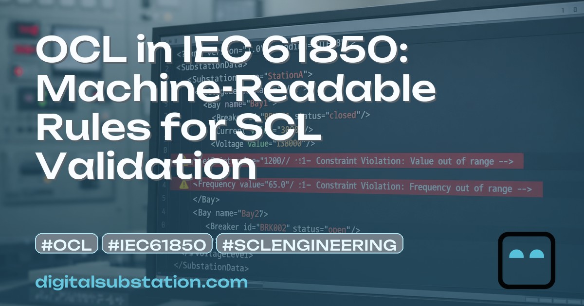 Scl Machine OCL in IEC 61850: Machine-Readable Rules for SCL Validation | Digital ...