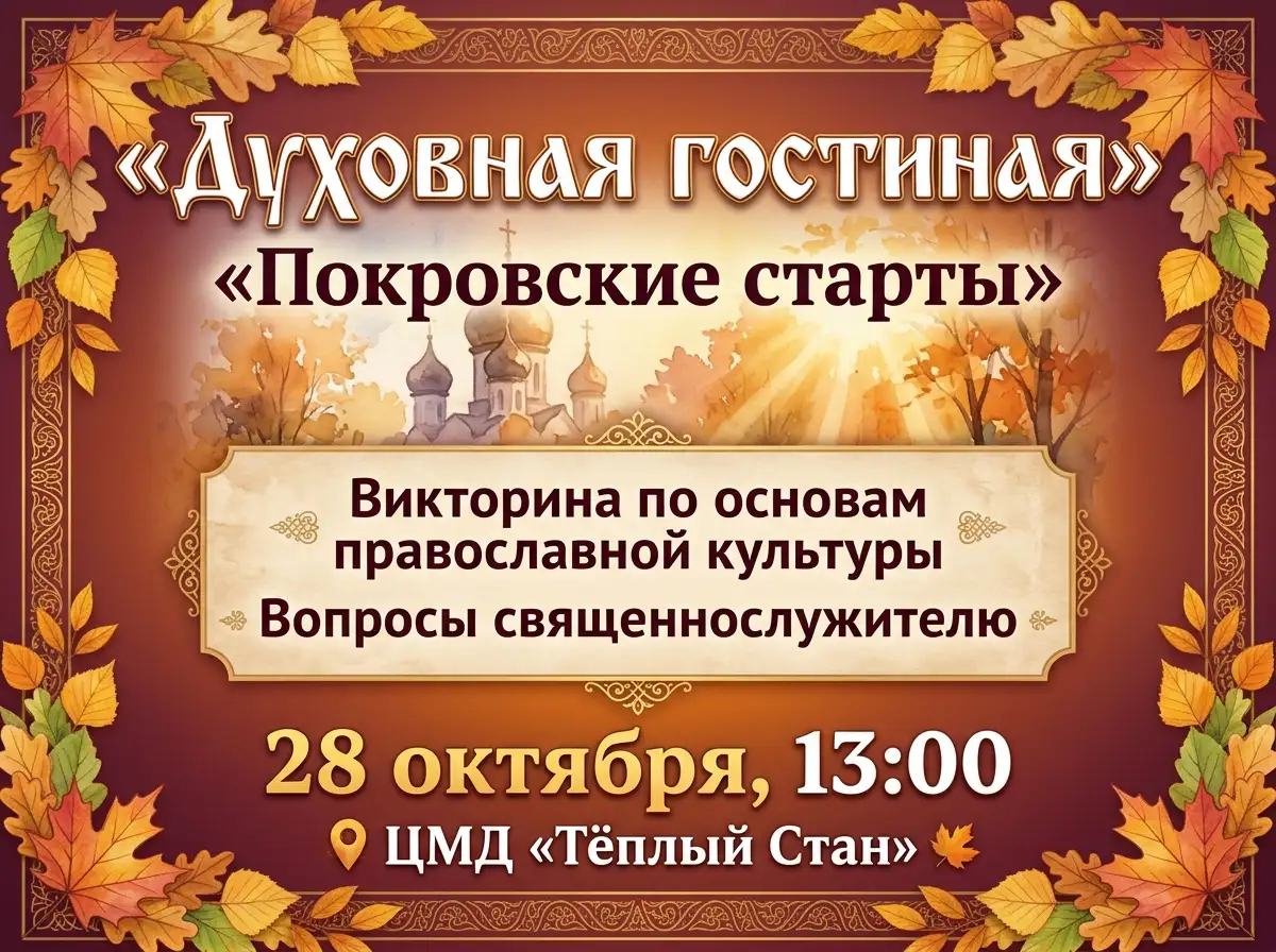 Встреча «Духовной гостиной» в ЦМД «Тёплый Стан»: «Покровские старты»