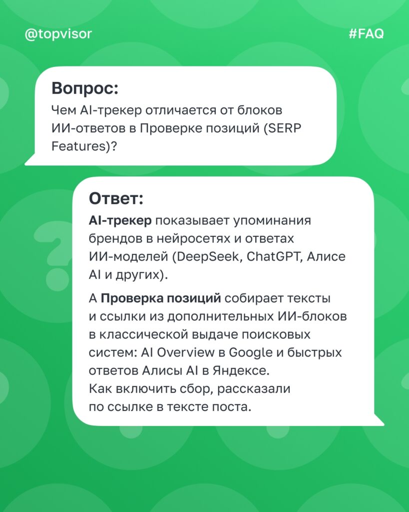 AI-трекер от Топвизор: обзор возможностей и применение в поисковой аналитике