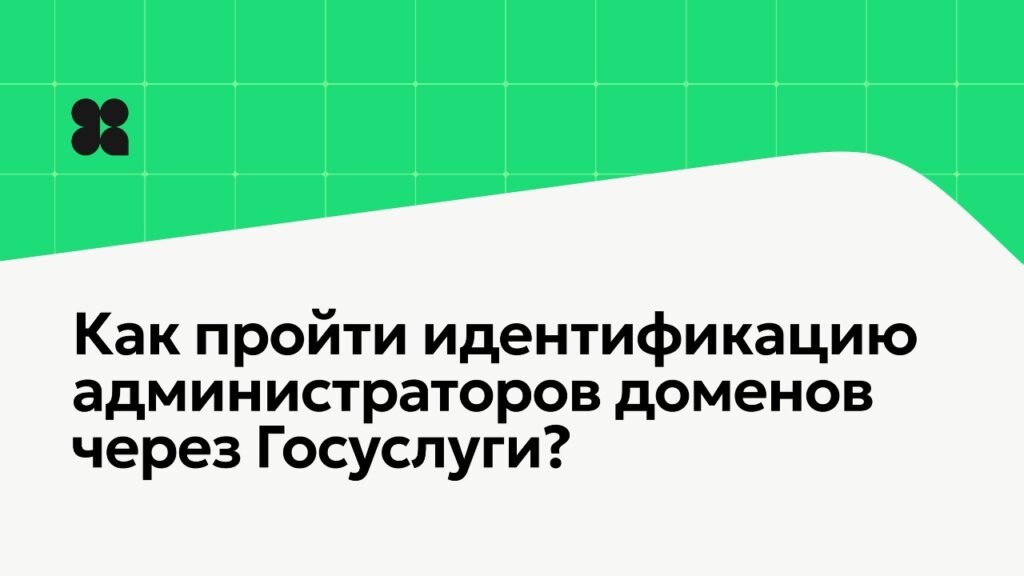Обязательная идентификация администраторов доменов через Госуслуги: подробная инструкция от Рег.ру