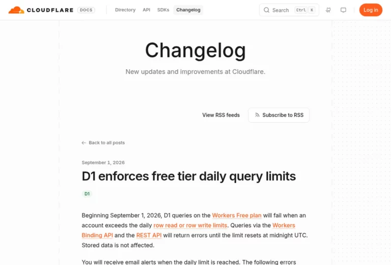Cloudflare начала отключать D1 на бесплатном плане при превышении лимитов: что это значит для пользователей