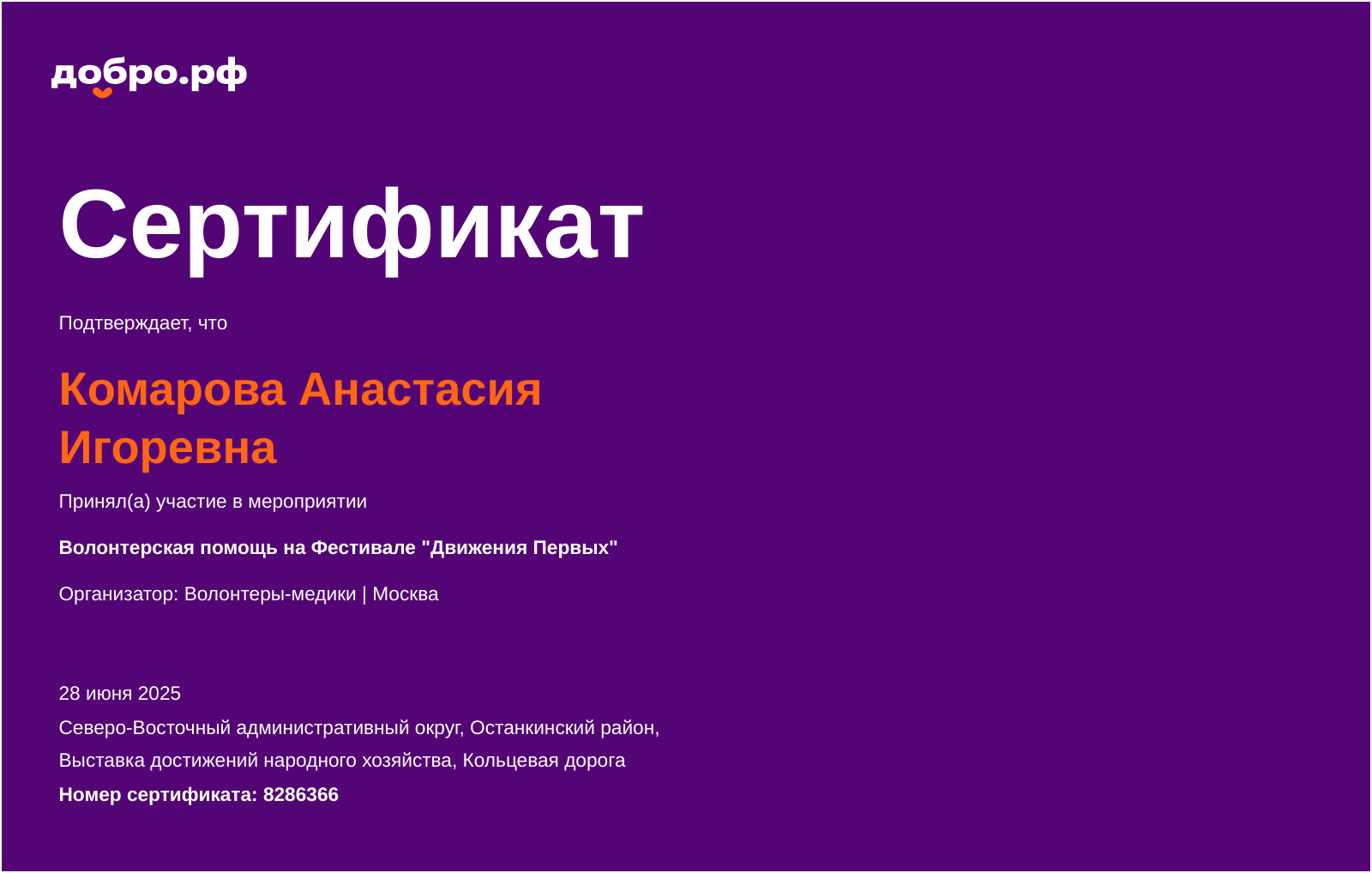 certificate