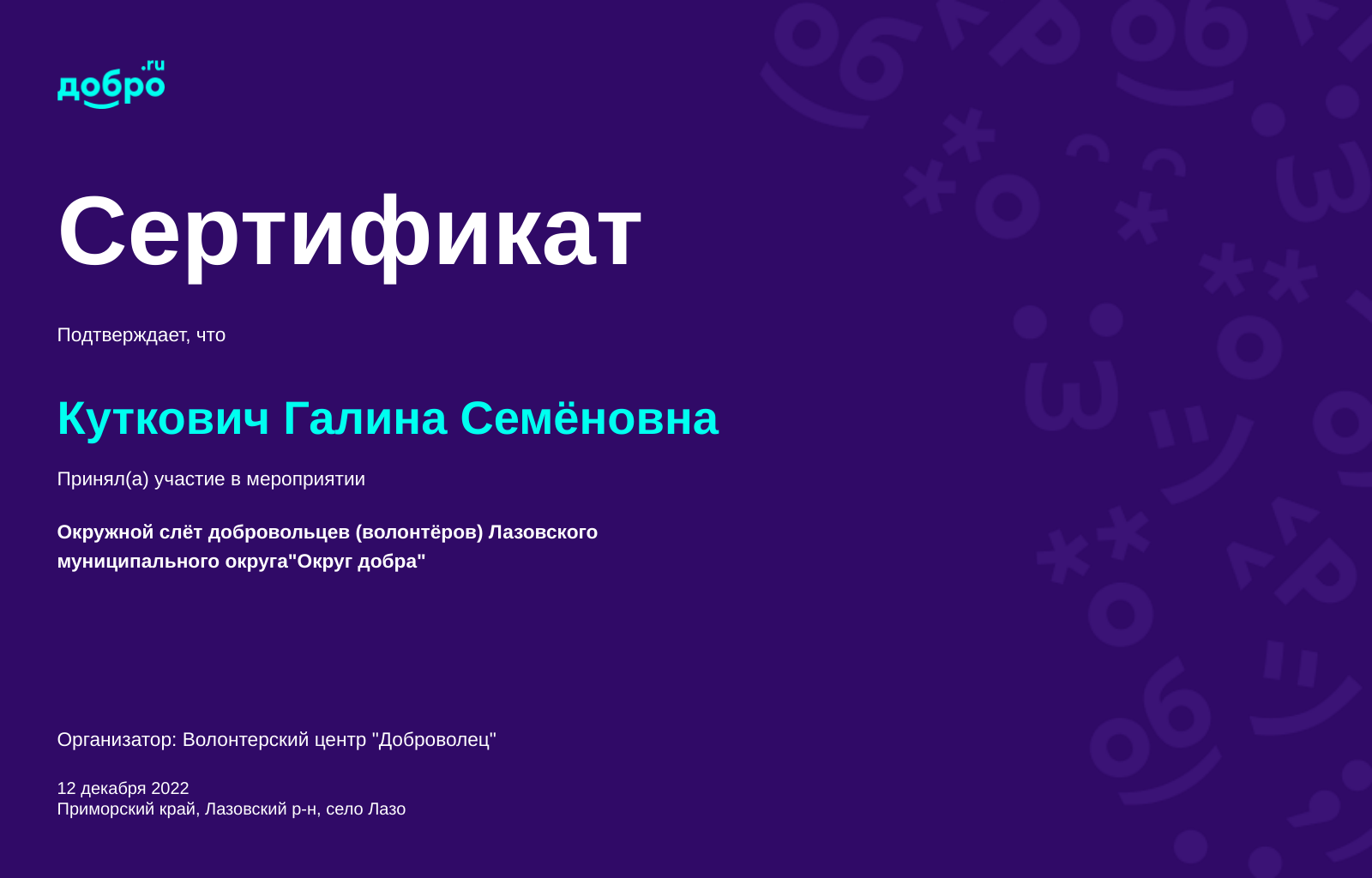 certificate