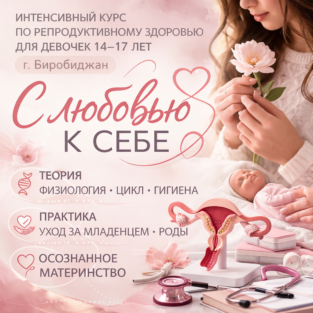 Интенсивный курс по репродуктивному здоровью для девочек г. Биробиджан  «С любовью к себе»