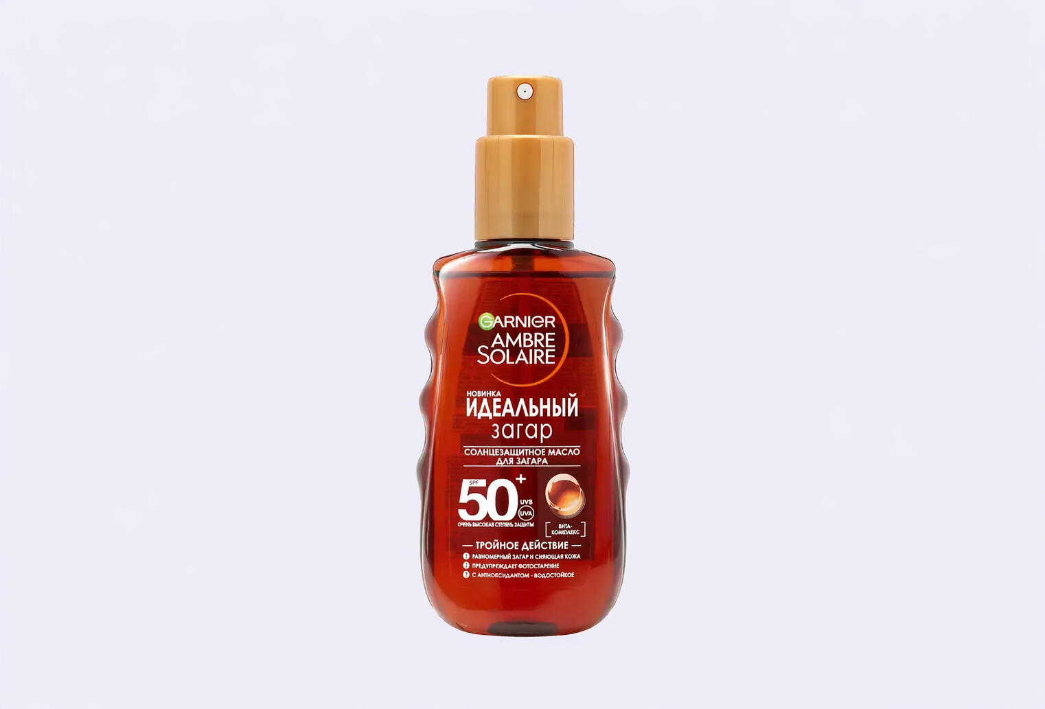 Масло для проявления загара SPF50+ AMBRE SOLAIRE идеальный загар