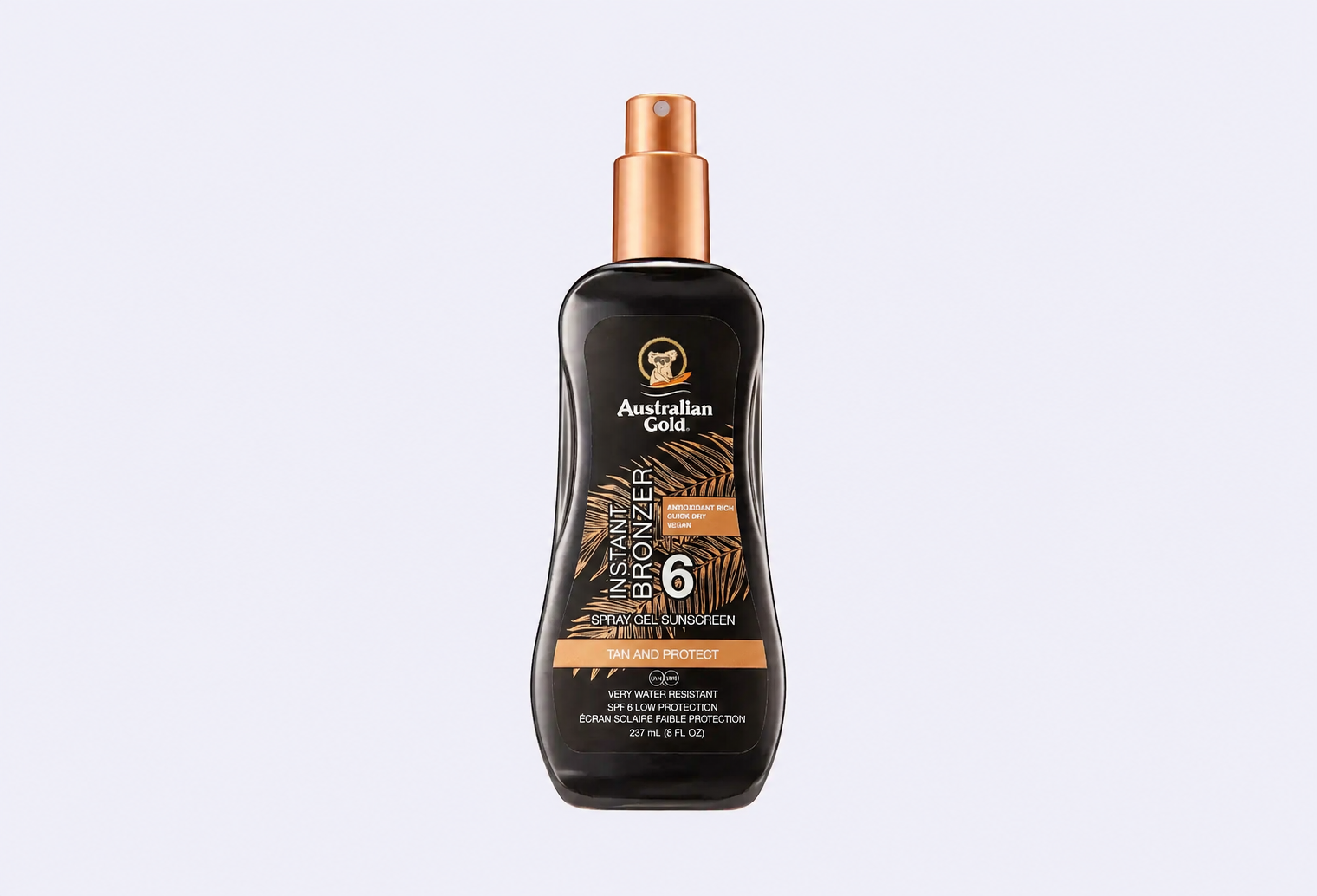 Солнцезащитный спрей гель с бронзатором AUSTRALIAN GOLD SPF 6 Spray Gel bronzer