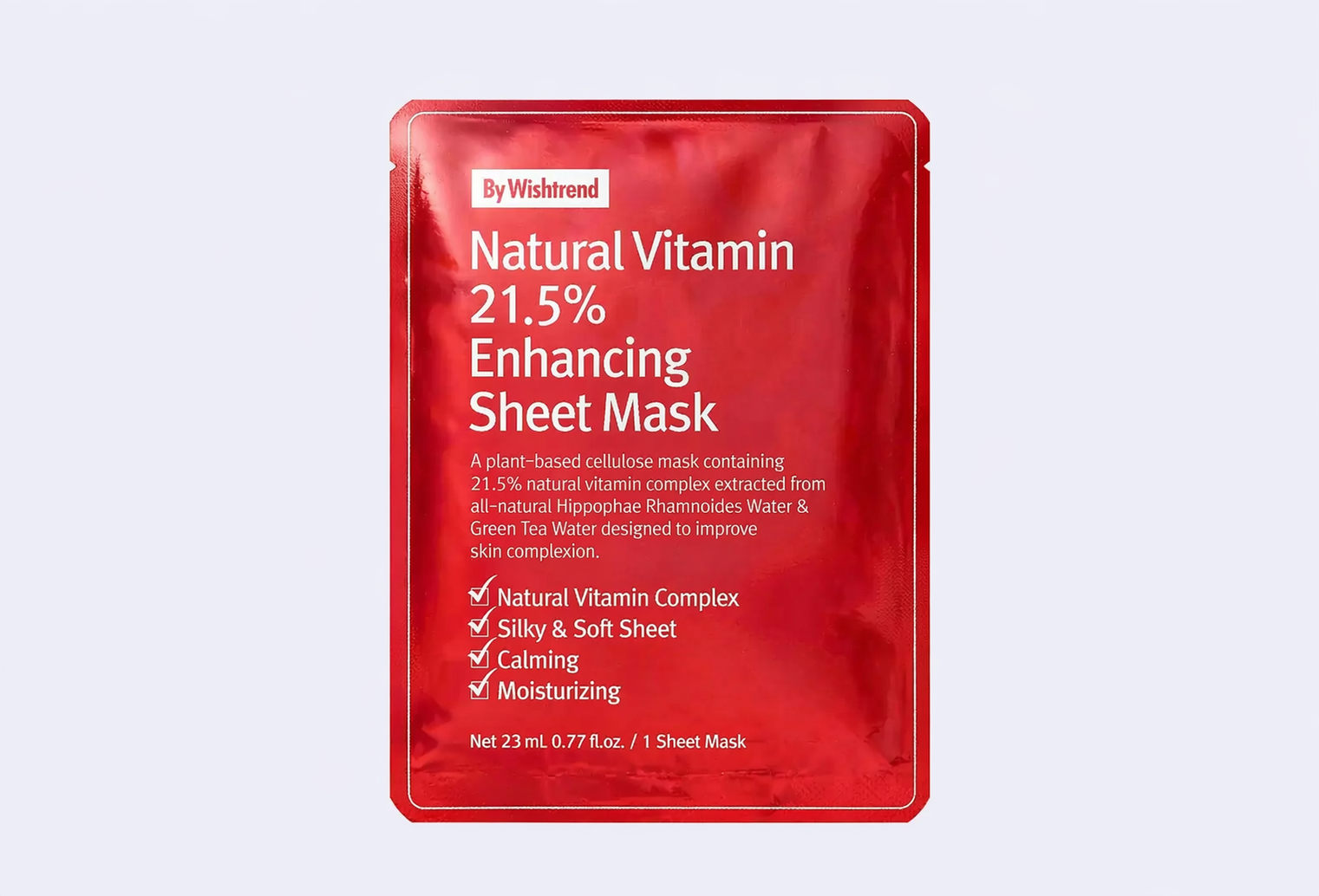 Тканевая маска для лица BY WISHTREND Natural Vitamin 21.5% Enhancing Sheet Mask