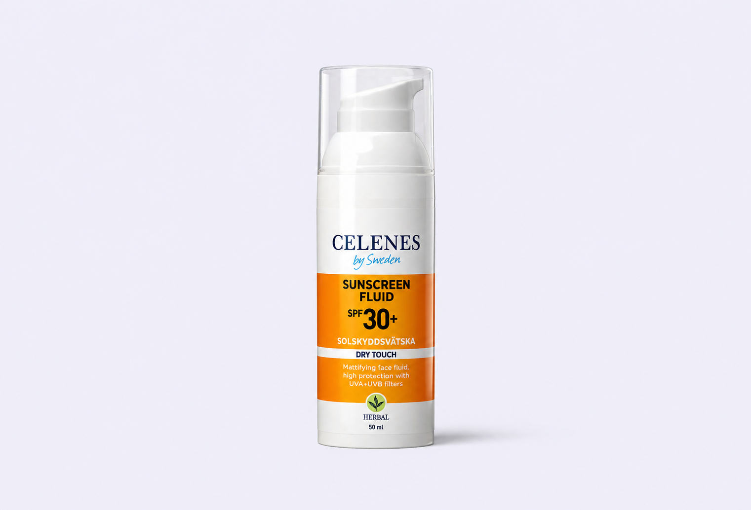 Солнцезащитный флюид для лица и шеи SPF30+ CELENES DRY TOUCH FLUID
