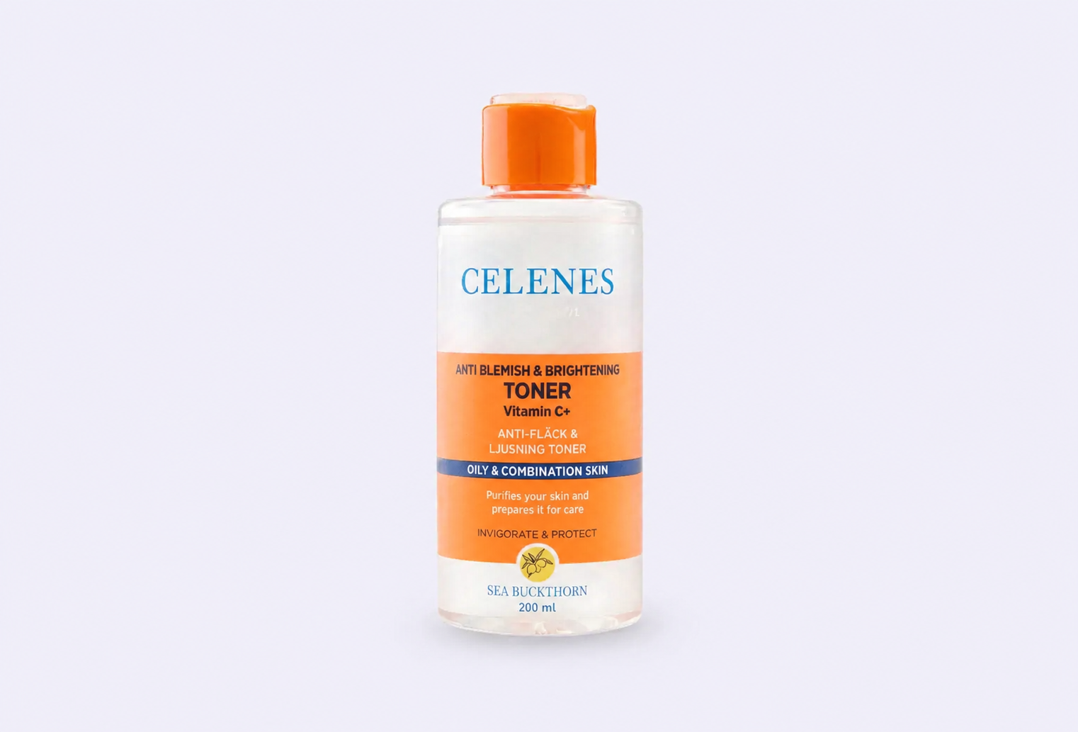 Очищающий тонер для лица CELENES Seabuckthorn anti blemish & brightening toner