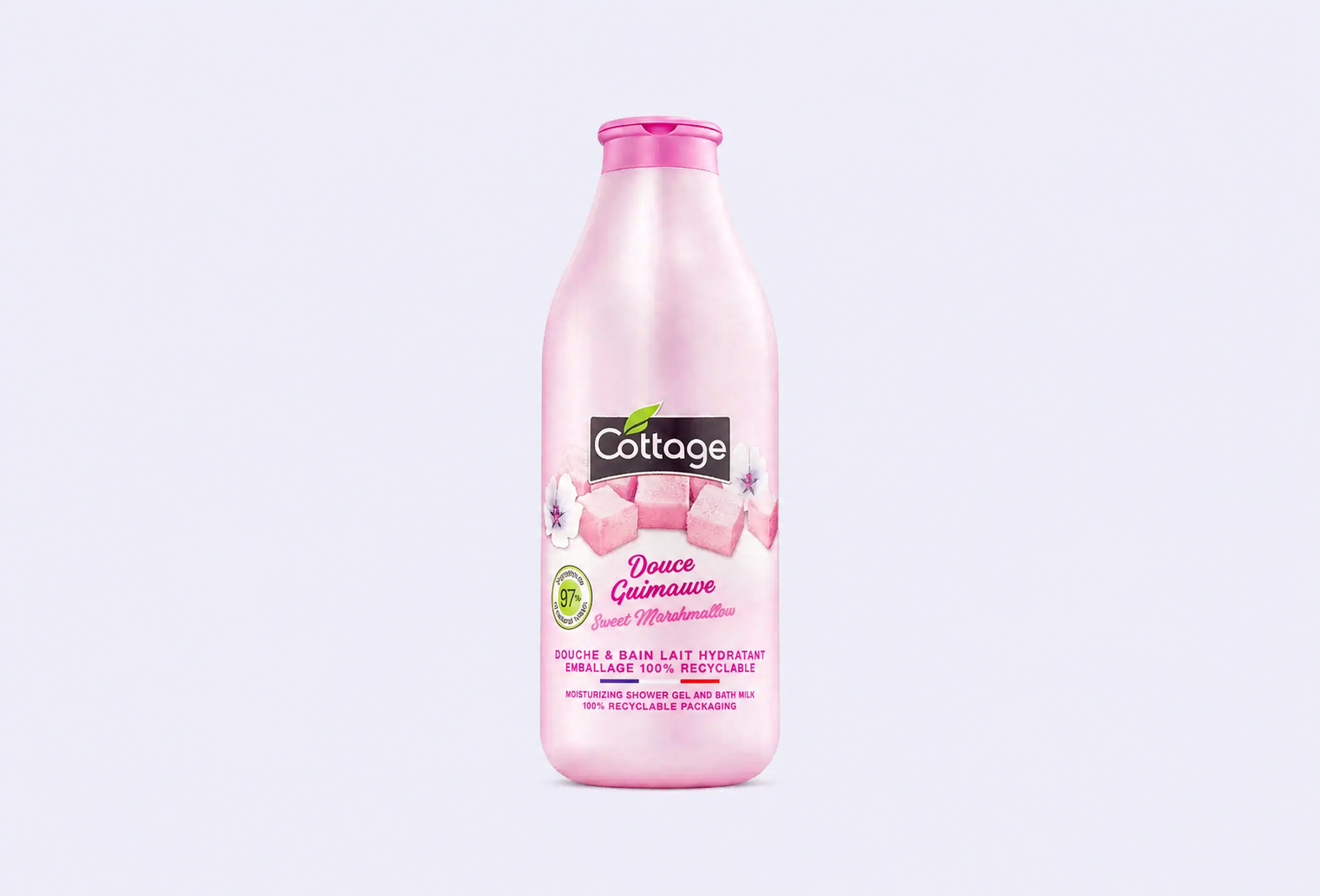 Гель для душа и пена для ванны 2 в 1 COTTAGE SWEET MARSHMALLOW