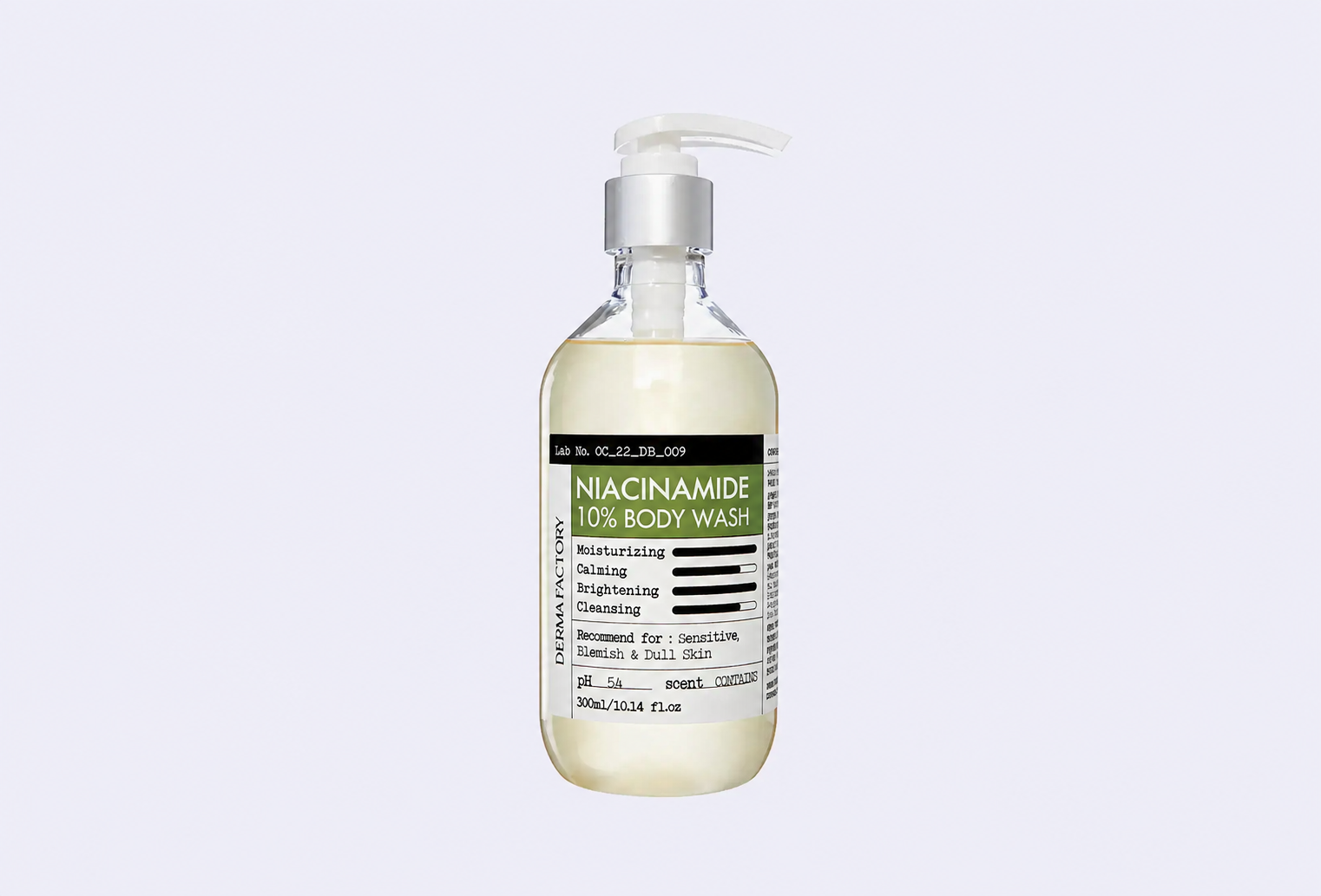 Гель для душа DERMA FACTORY NIACINAMIDE 10% BODY WASH