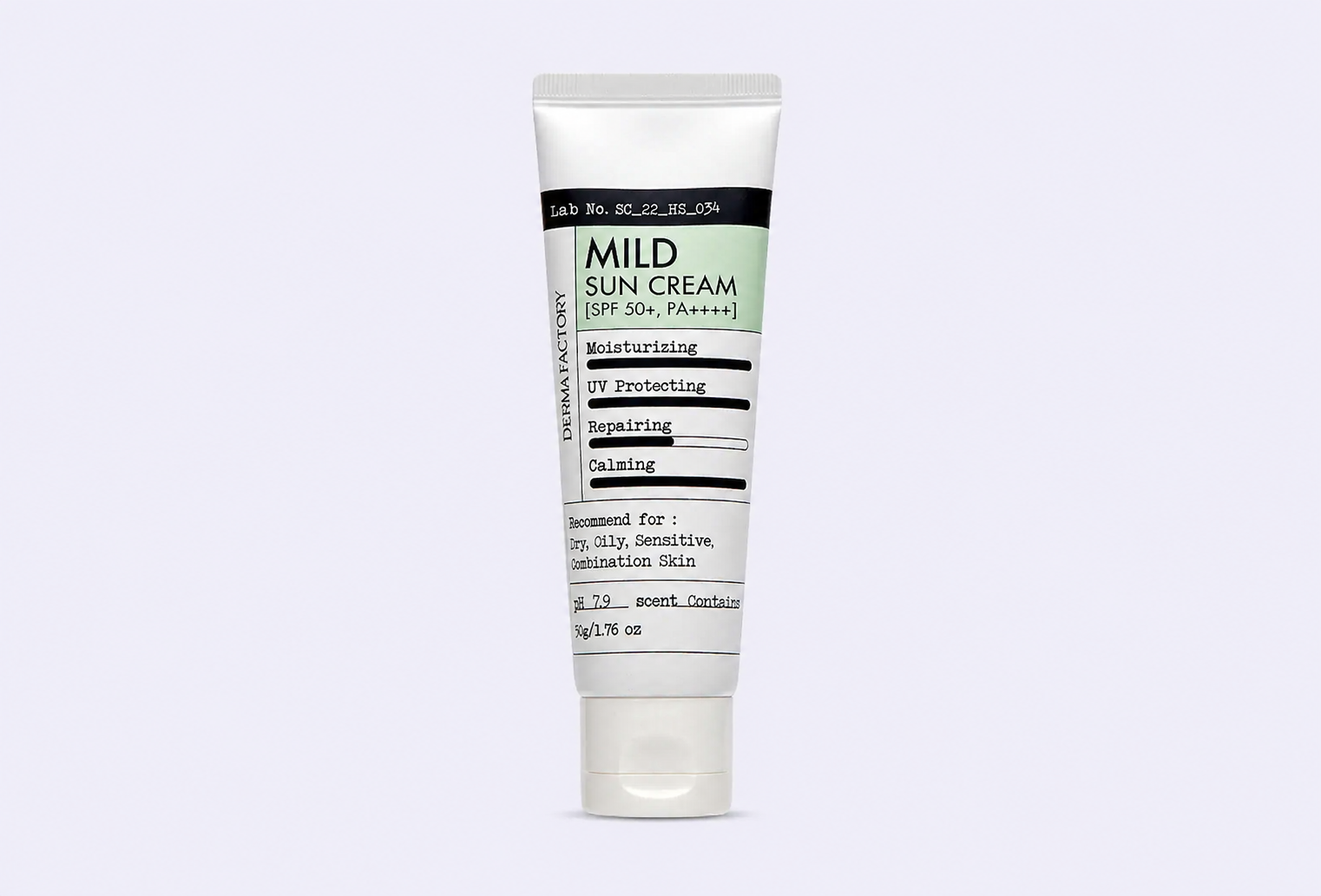 Солнцезащитный крем для лица SPF 50+ DERMA FACTORY Mild