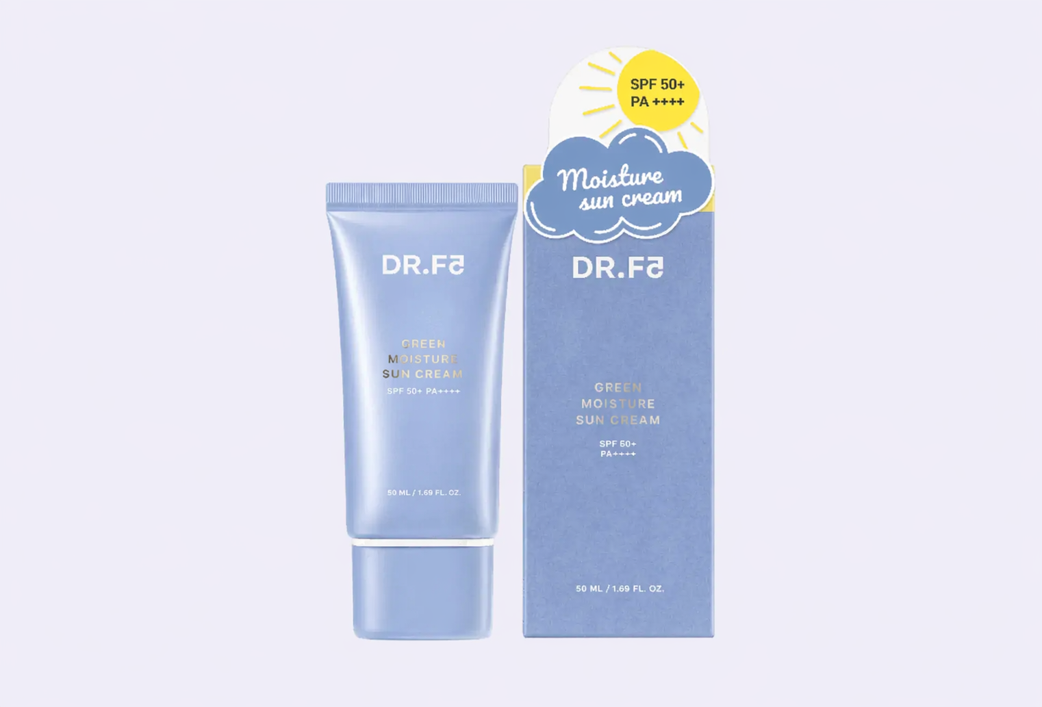 Солнцезащитный крем для лица SPF50+ DR.F5 Green Moisture