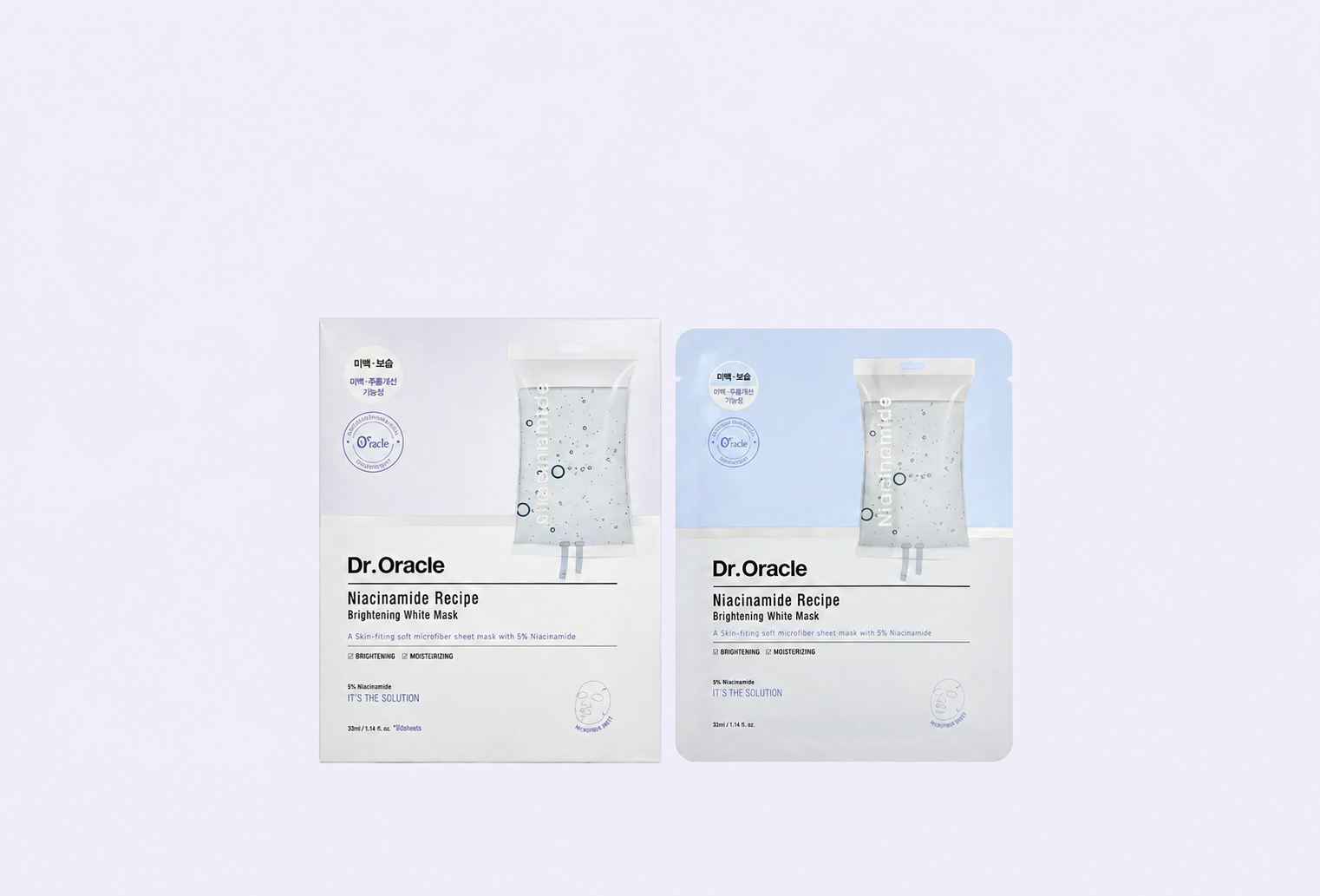 Маска для сияния кожи DR ORACLE Niacinamide Recipe Brightening White Mask