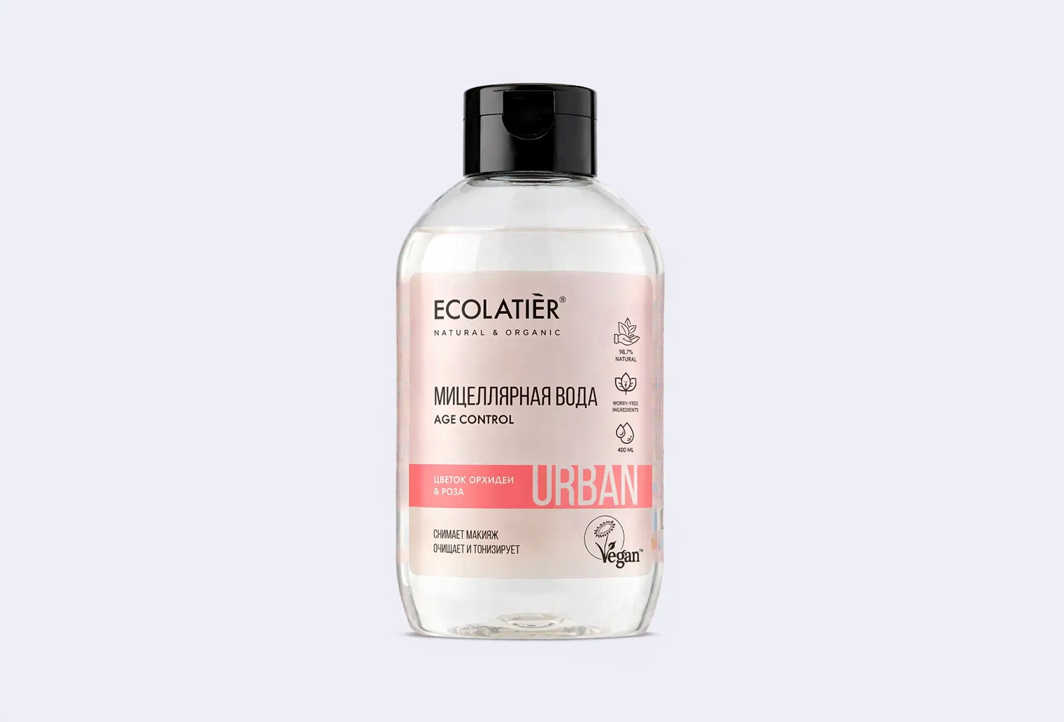 Мицеллярная Вода для снятия макияжа ECOLATIER ORCHID FLOWER & ROSE