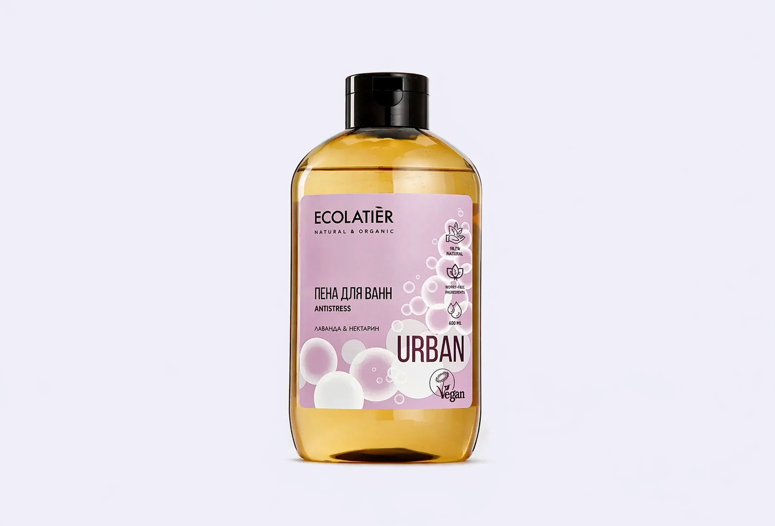 Пена для ванн ECOLATIER ANTISTRESS LAVANDA & NECTARINE