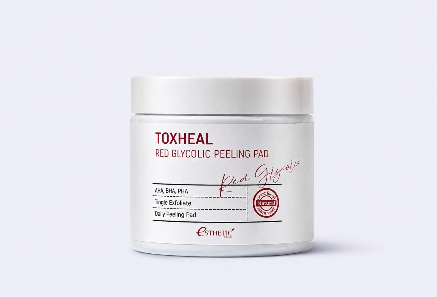 Очищающие диски ESTHETIC HOUSE Toxheal Red Glycolic Peeling Pad