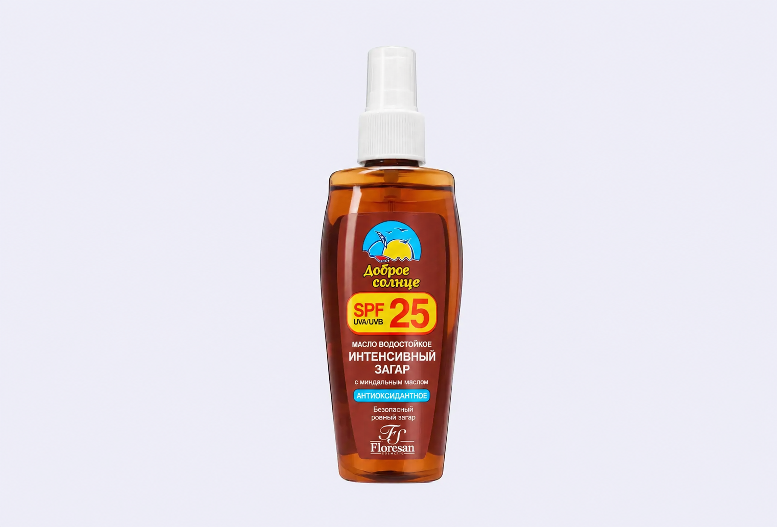 Водостойкое масло для загара SPF 25+ FLORESAN Intensive