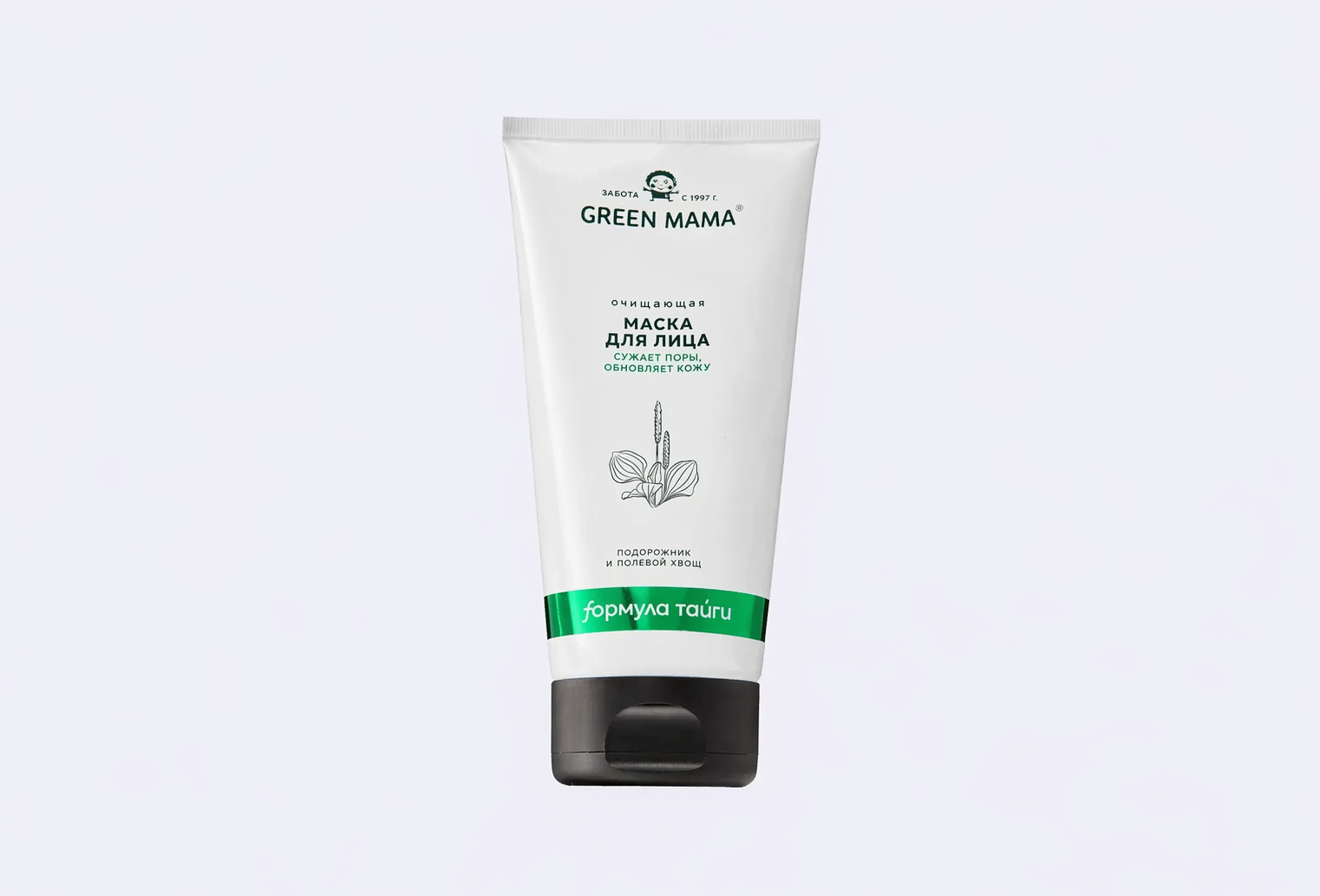 Очищающая маска для лица GREEN MAMA Подорожник и Полевой хвощ