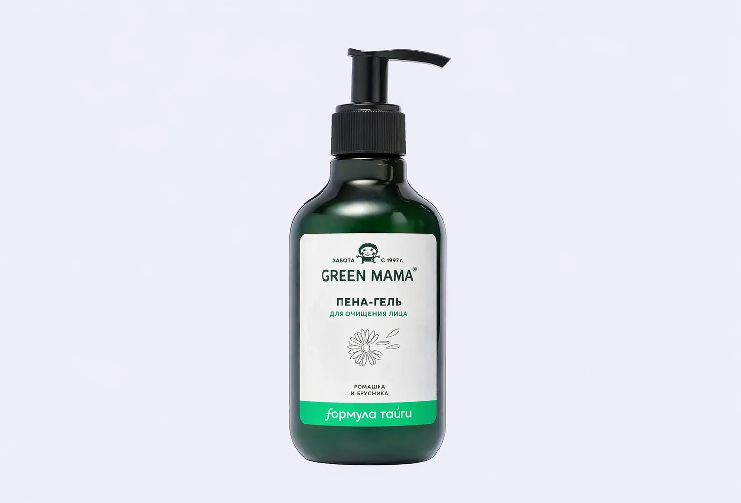 Пена-гель для очищения лица GREEN MAMA Ромашка и брусника